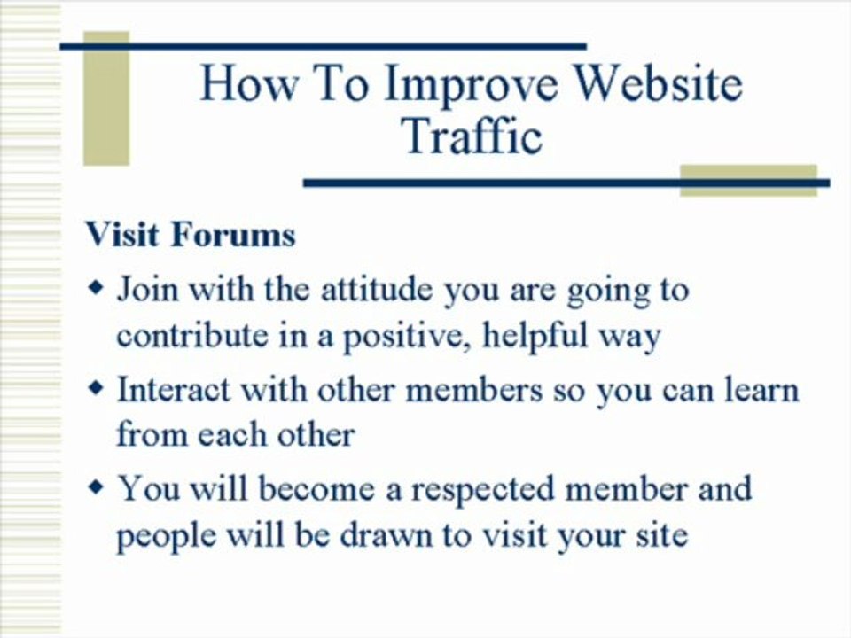 How To Improve Website Traffic To Make Internet Money