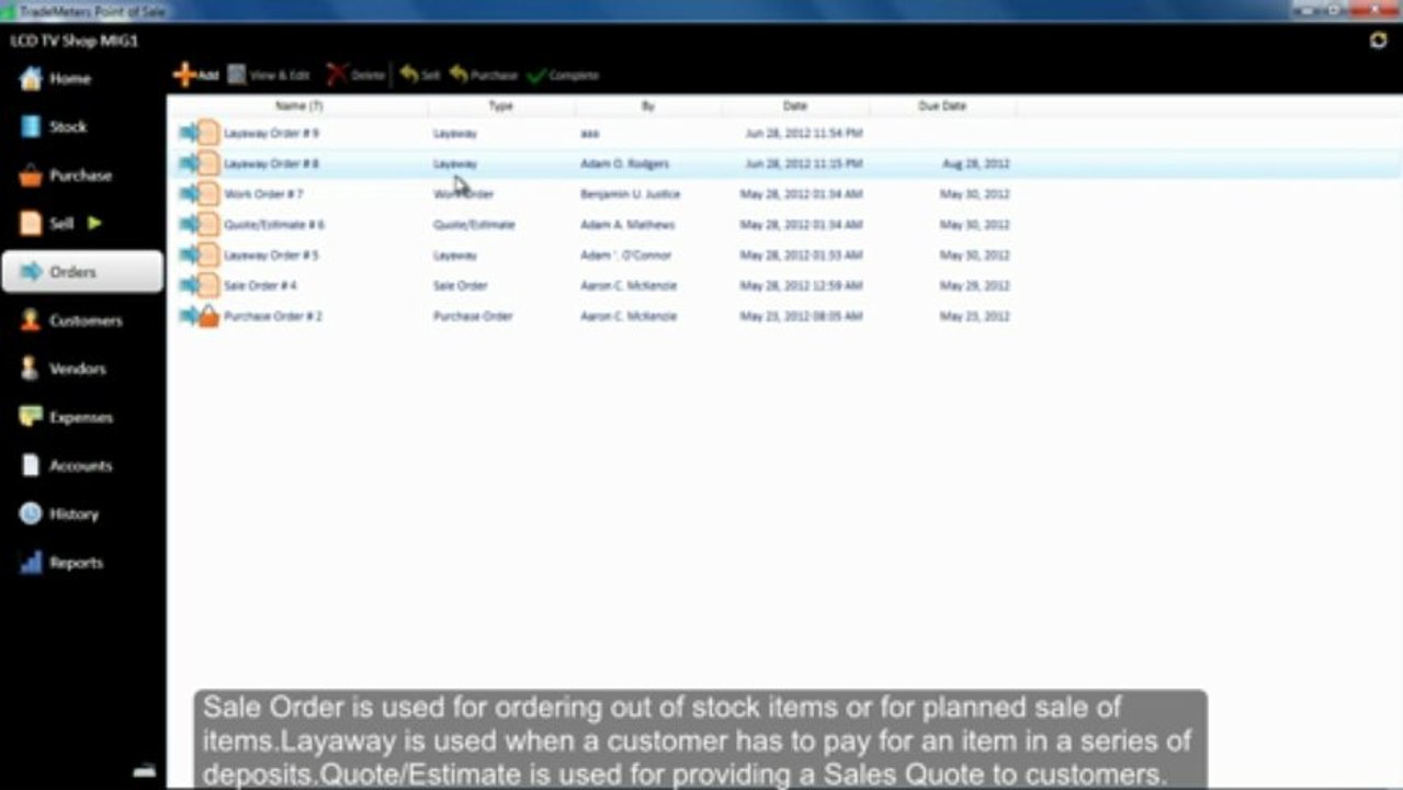 TradeMeters POS V3 Orders Overview