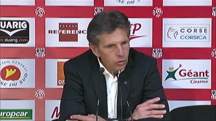 Conférence de presse AC Ajaccio - OGC Nice : Albert EMON (ACA) - Claude  PUEL (OGCN) - saison 2012/2013