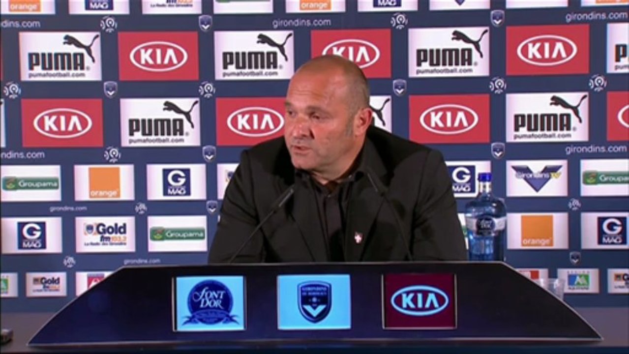 Conférence de presse Girondins de Bordeaux - Evian TG FC : Francis GILLOT (FCGB) - Pascal DUPRAZ (ETG) - saison 2012/2013