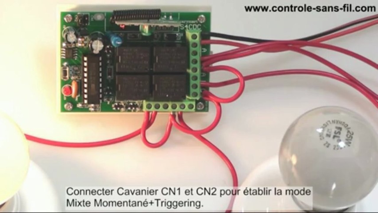 Comment commander à distance 4 lampes simultanément avec Kit Émetteur Récepteur Radio 4canaux?