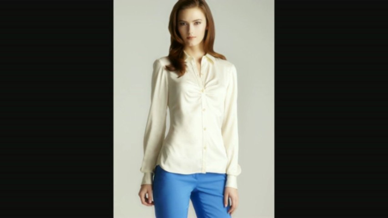 Ivanka Trump Ruched Button Down Blouse Review