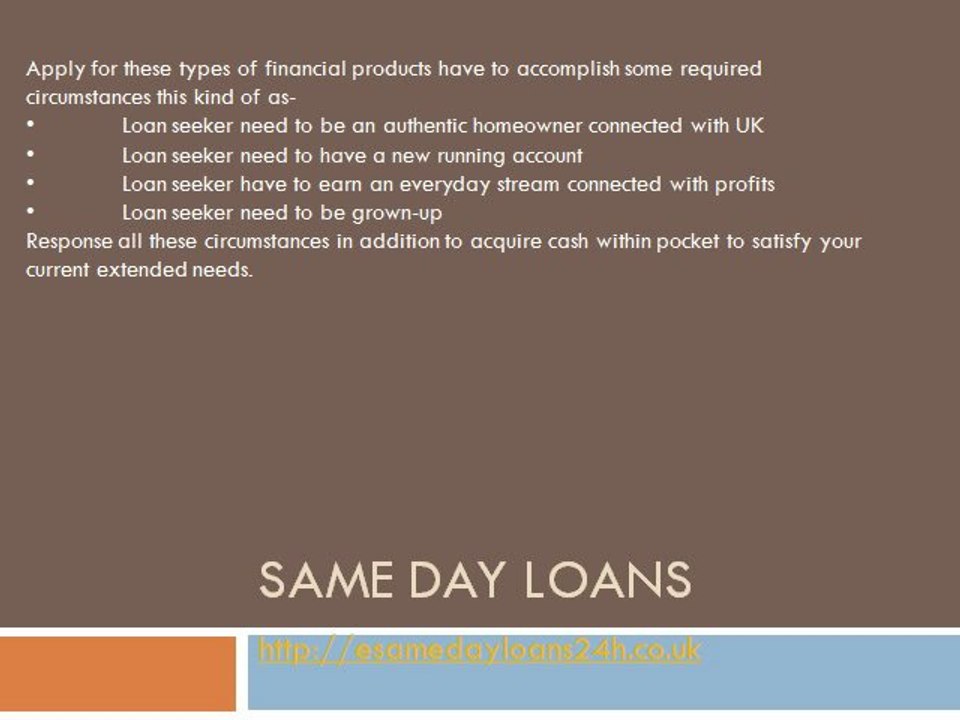Same Day Loans