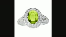 2ct Peridot And Diamond Ring In 14k White Gold Review