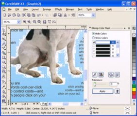 Bitmap masking in CorelDraw