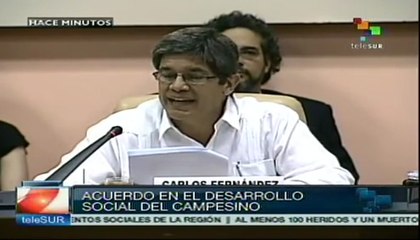 Logran primer acuerdo de agenda de paz para Colombia