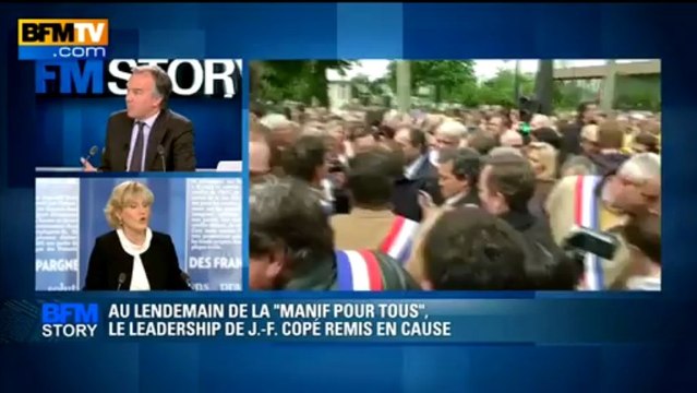 BFM STORY: Au lendemain de la manif pour tous , le leadership de J.-F. Copé remis en cause - 27/05