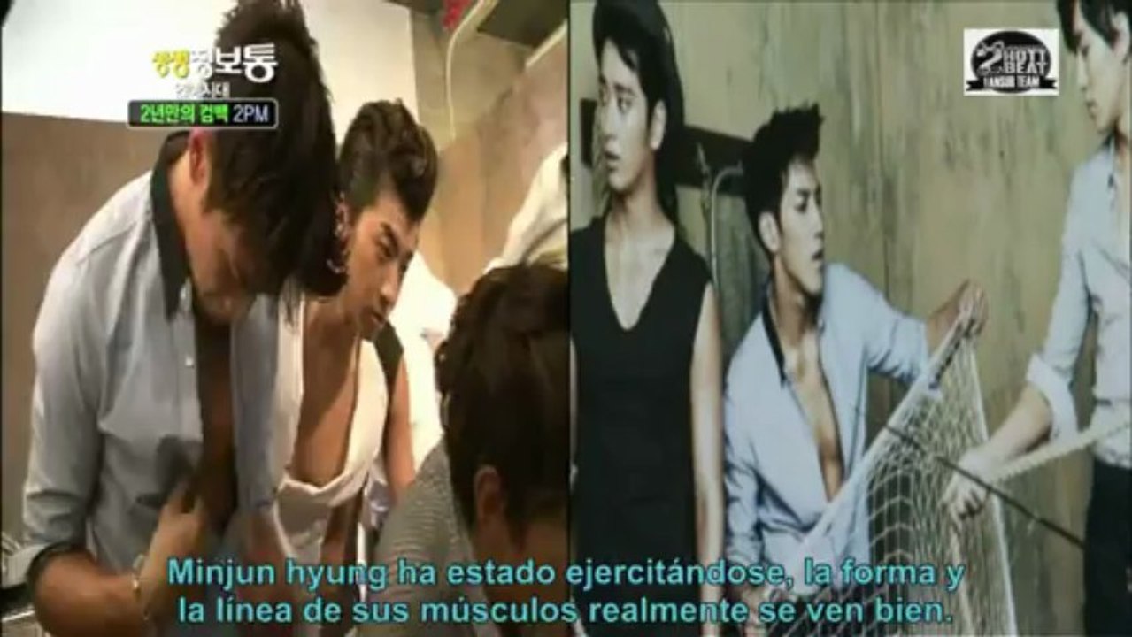 [HBF] [Sub Esp] 130515 2PM Photoshoot BTS 'Vivid Informed'