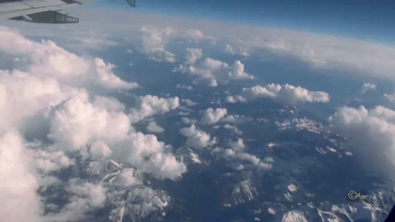Flying over Rocky Mountains