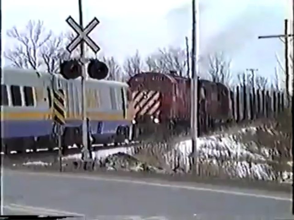 The train driver jumps before the train stops!! Crazy guy!!