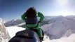 Crazy Snowmobile BASE Jump GoPro Video!!