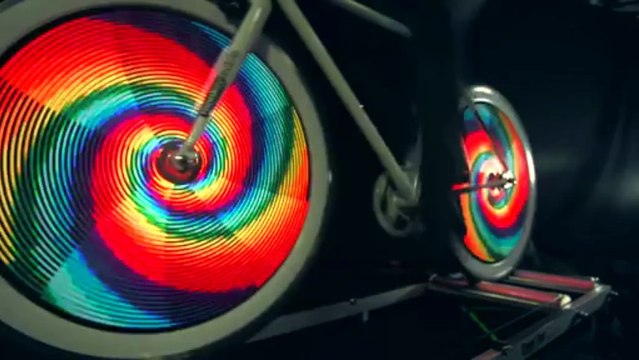Monkey Light Pro : Animations sur les roues de vélo