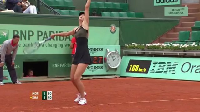 Sharapova vs Morita 2012 Roland Garros Highlights «HD»
