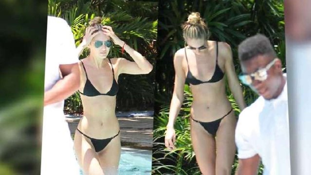 Candice Swanepoel Wows in a Black Bikini