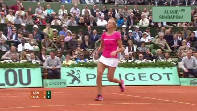Sharapova vs Kanepi 2012 Roland Garros Highlights «HD»