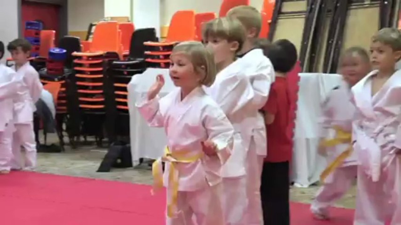 Une séance de baby karaté