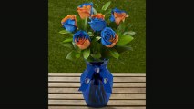 Ftd Boise State University Broncos Rose Flowers  6 Stems  Vase Included
