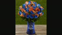 Ftd Boise State University Broncos Rose Flowers  24 Stems  Vase Included