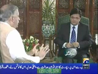 Prime Minister Shaukat Aziz with Kamran Khan - (GEO TV 2007)