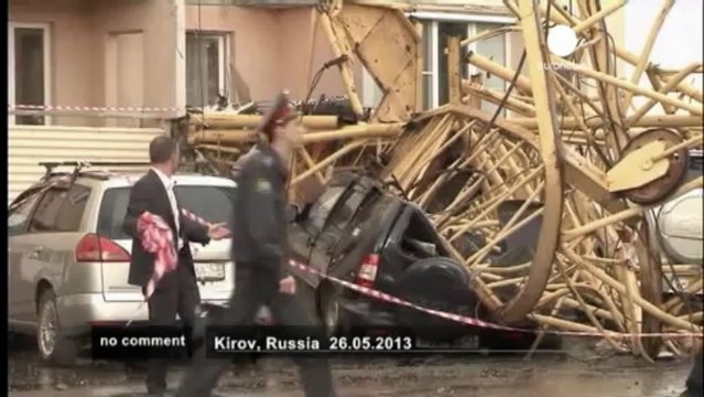 Construction crane collapses and crashes... - no comment