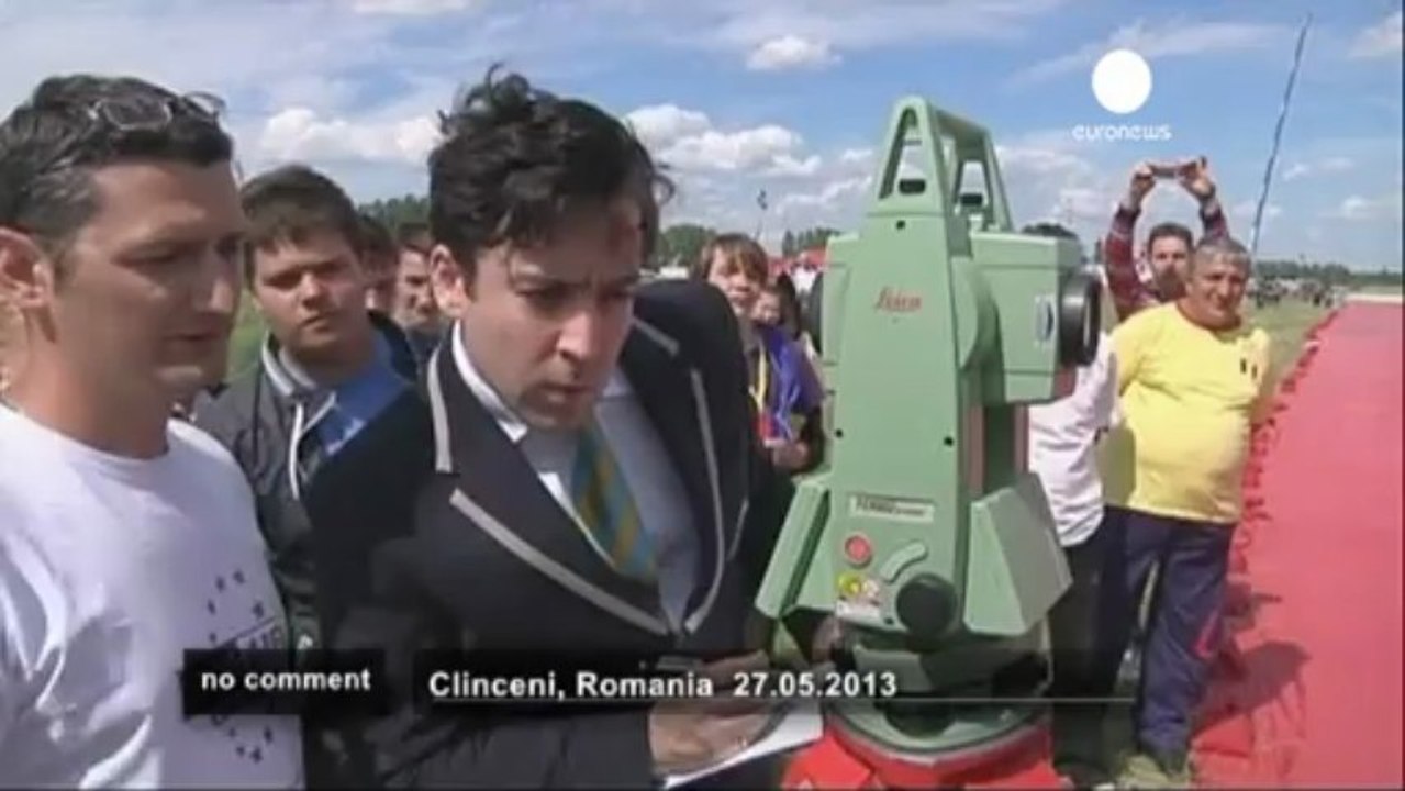 Romania unveils largest flag in the world - no comment