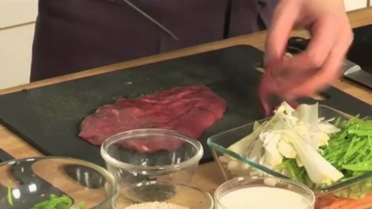 Repas divin : blanquette de veau express Japonisante avec un beaujolais