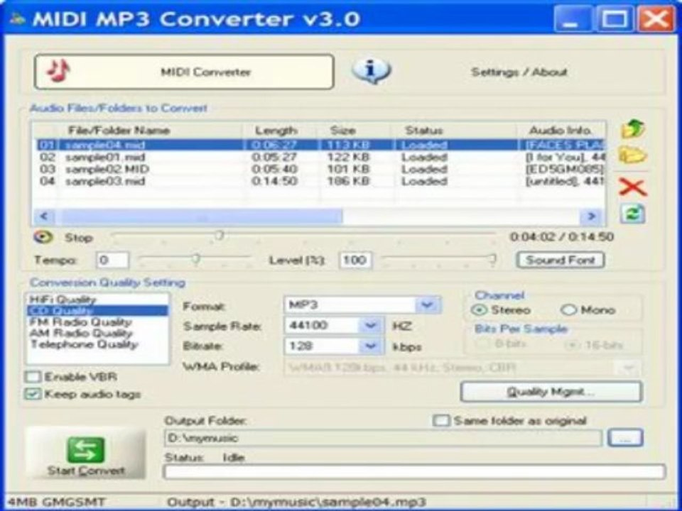 MID to MP3 Converter 3.2 Free