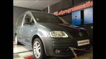 ::: o2programmation ::: Volkswagen Caddy 1.9L TDI  75@147ch, Reprogrammation Moteur sur Banc de Puissance Cartec Marseille PACA