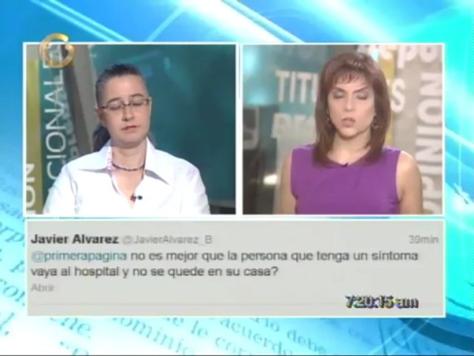 Ministra Iturria: La vacuna no es la medida más importante para prevenir la Gripe AH1N1