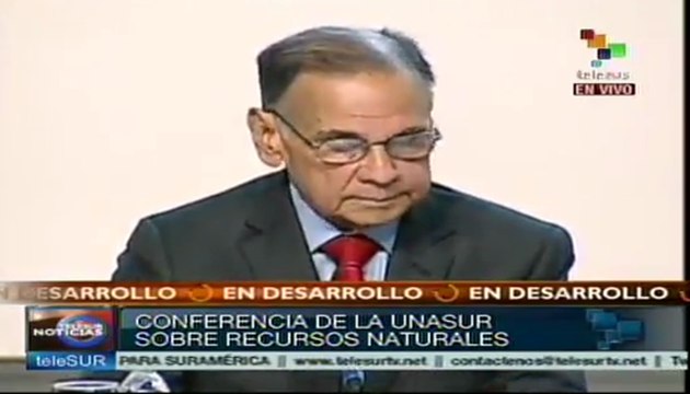 Alí Rodríguez inicia la conferencia de Unasur sobre Recursos Naturales
