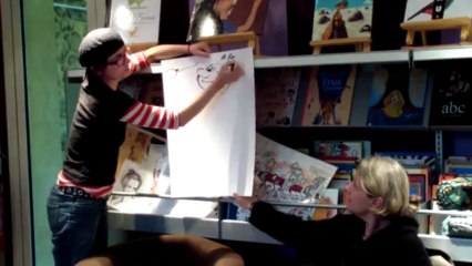 Carole Chaix et Cécile Roumiguière en tournée Nomades du livre à la bibliothèque de Sarrians le 27 mai 2013