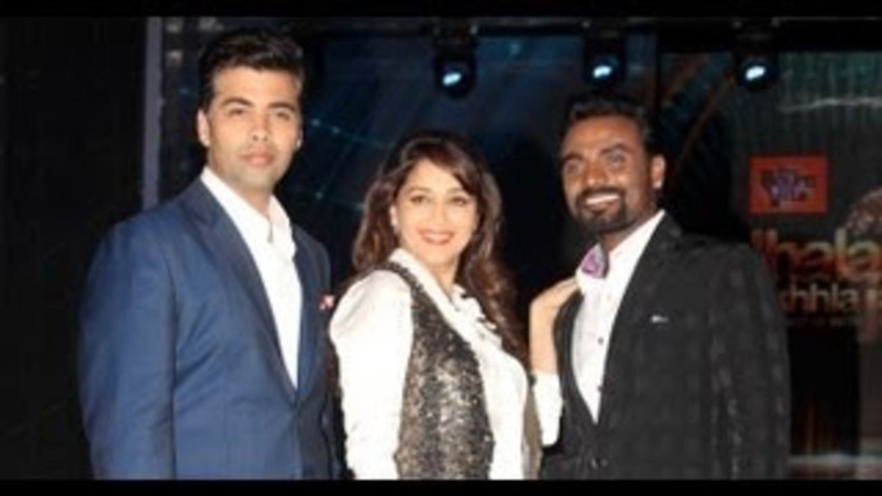 Madhuri Dixit, Karan Johar & Remo D'Souza at the 1st Look of Jhalak Dikhla Ja