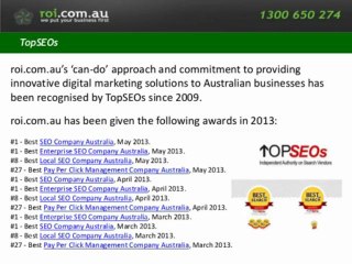 roi.com.au Reviews, Awards and Testimonials