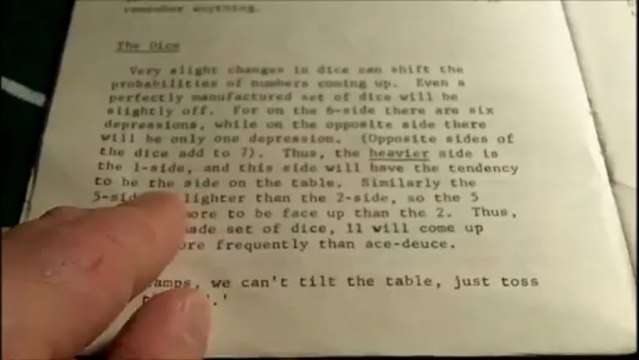 Dice Control: Unbalanced Dice Part 6 Follow Up Video Series : Robert Spira's Books