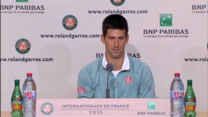 Roland-Garros - Djokovic : ''Se battre et c'est tout''