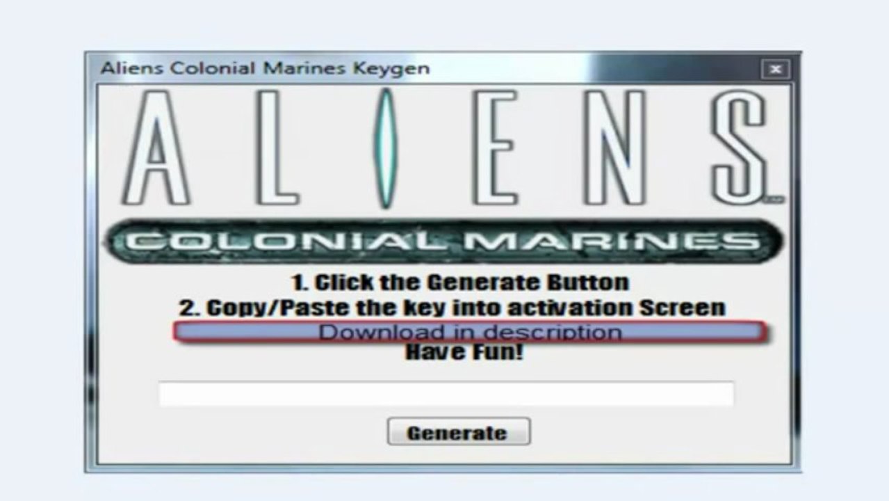 Working Aliens Colonial Marines Key Generator