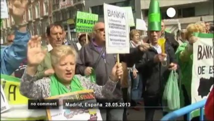 Demonstrations in Madrid over bank losses - no comment