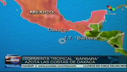 Tormenta “Bárbara” toma fuerza en el Pacífico mexicano