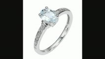 9ct White Gold Aquamarine And Pave Set Diamond Ring Review