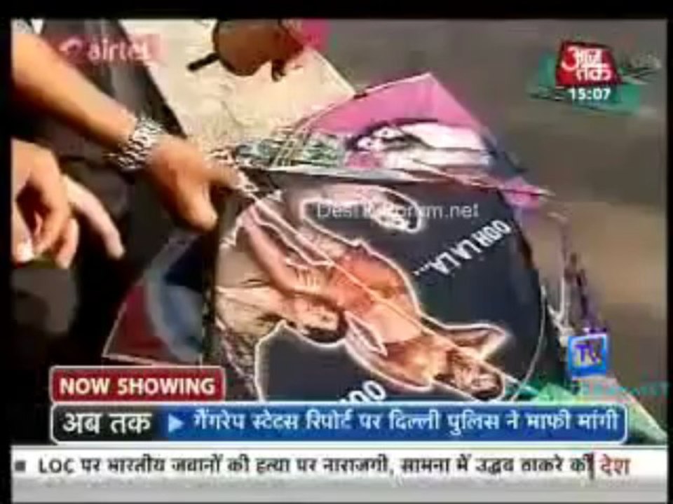 Rithvik Dhanjani and Shakti Arora Kite flying SBB Segment 10th Jan 2013