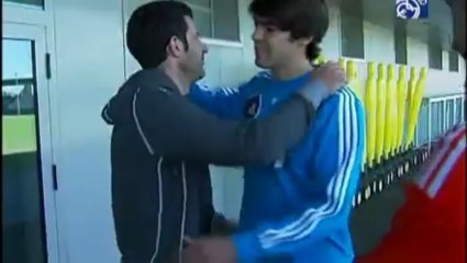 Luis Figo visit the Real Madrid