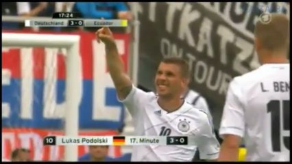 Alemania 3-0 Ecuador (Gol de Podolski) AMISTOSO