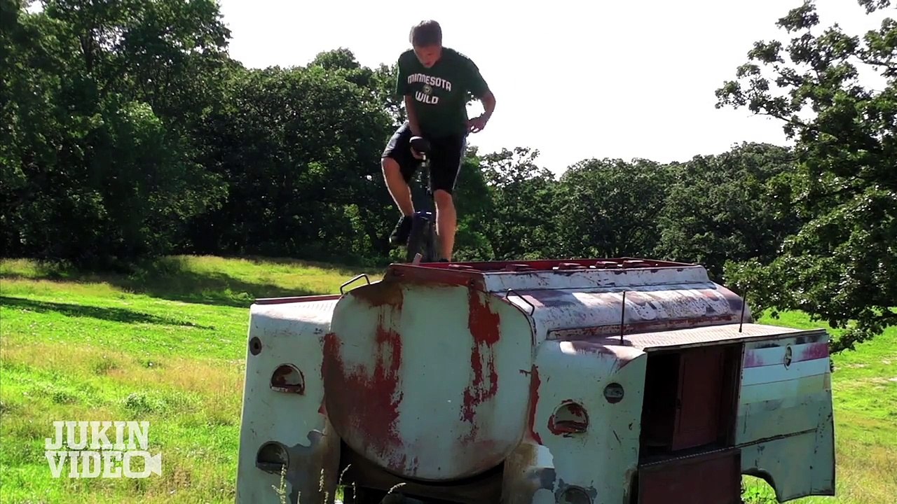 Unicycle Junk Yard Fail | JukinVideo