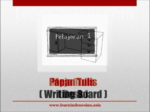 Learn Indonesian With Pictures - Indonesian Stationeries Vocabulary