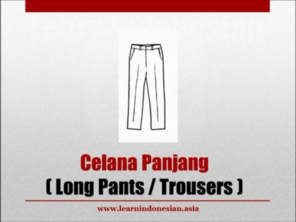 Learn Indonesian Clothing