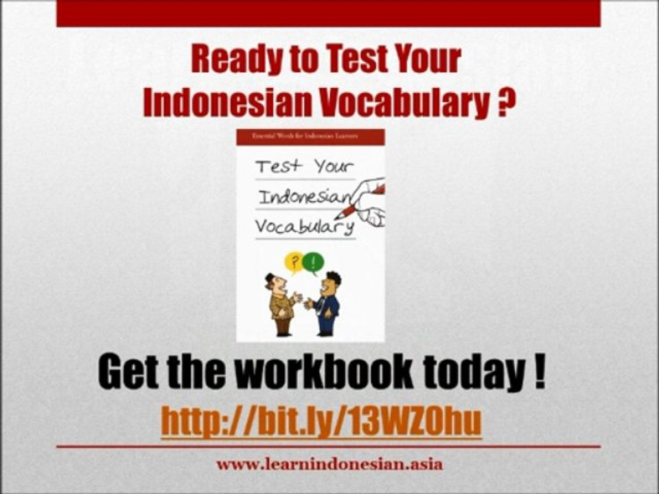 Learn Indonesian - Tools