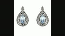 9ct White Gold Diamond & Aquamarine Stone Stud Earrings Review
