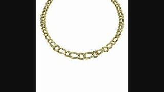 Together Bonded Silver & 9ct Gold Double Curb Necklace 18