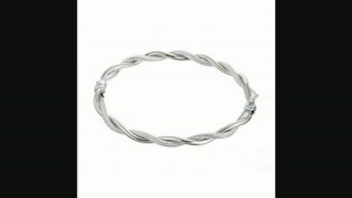 9ct White Gold Hinged Twist Bangle Review