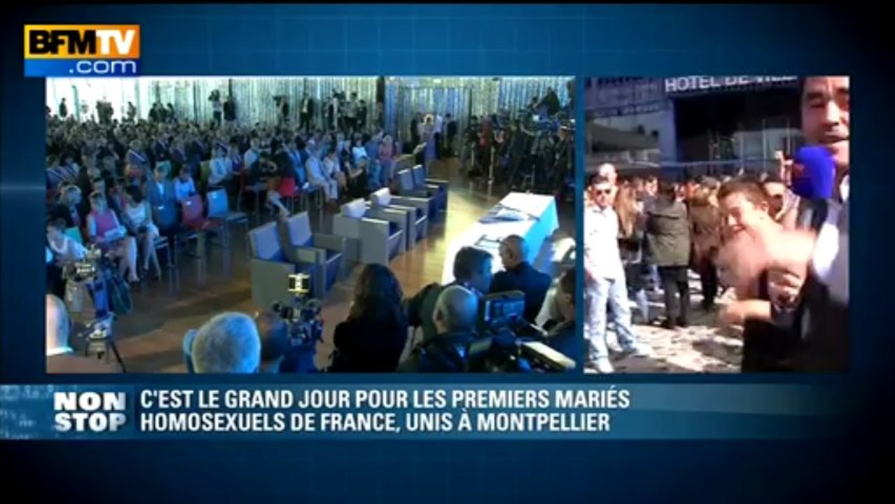 Premier mariage gay: accrochage avec un journaliste de BFMTV - 30/05